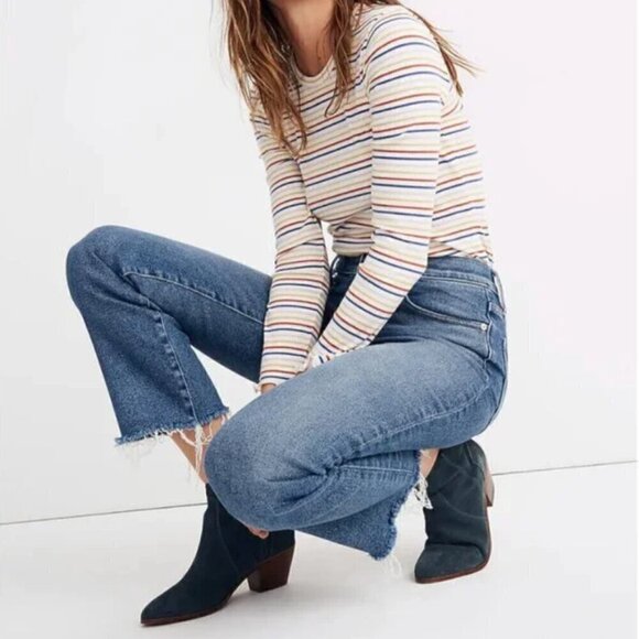 Madewell Cali Demi-Boot Jeans in Fleetwood Wash size 25 - Picture 4 of 11
